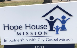 Hope House Mission sign