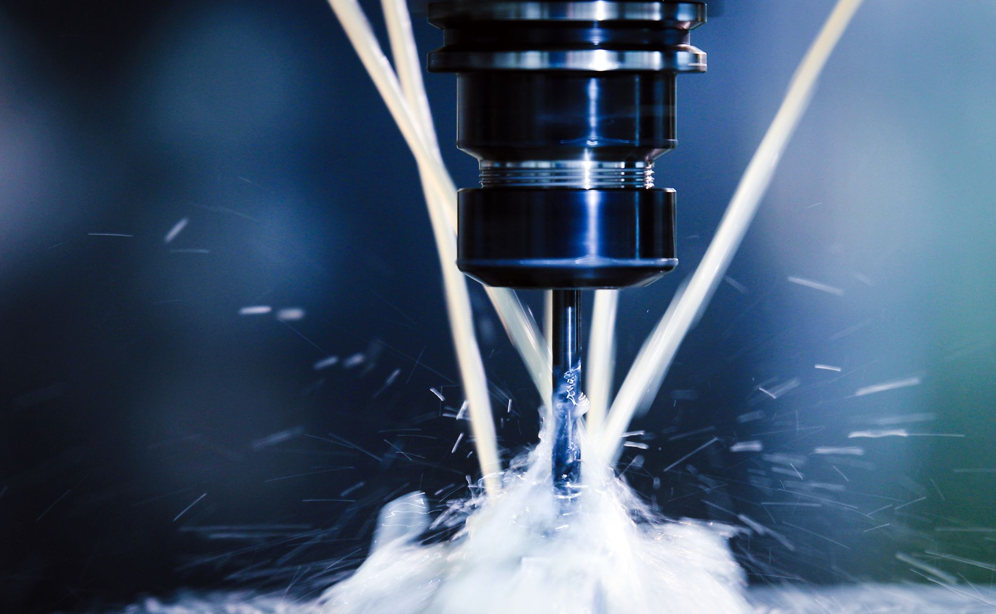 CNC machine with coolant